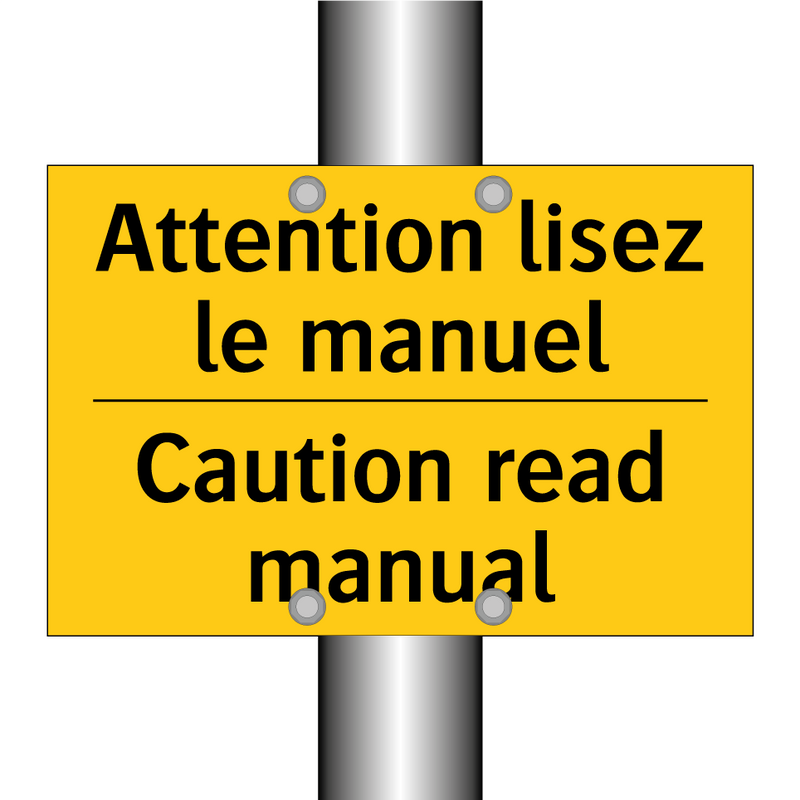 Attention lisez le manuel - Caution read manual