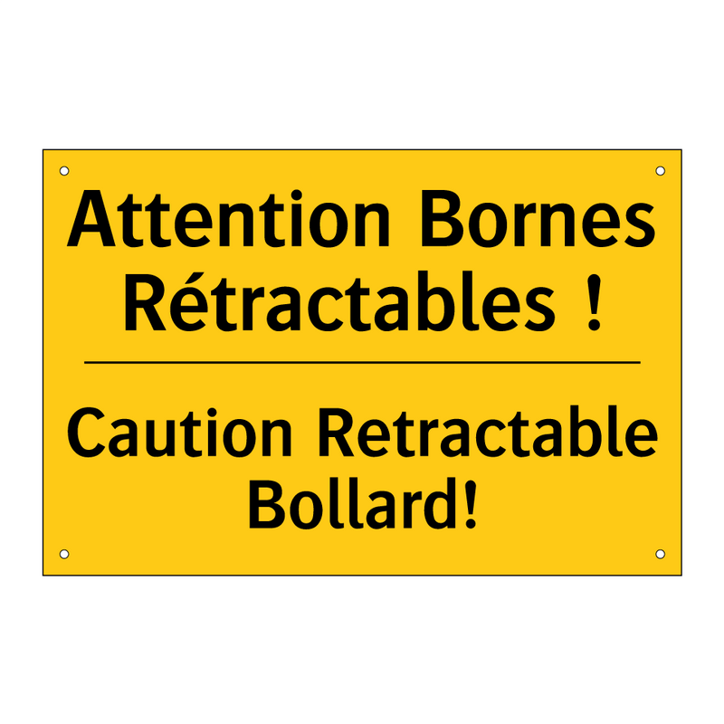 Attention Bornes Rétractables  /.../ - Caution Retractable Bollard!