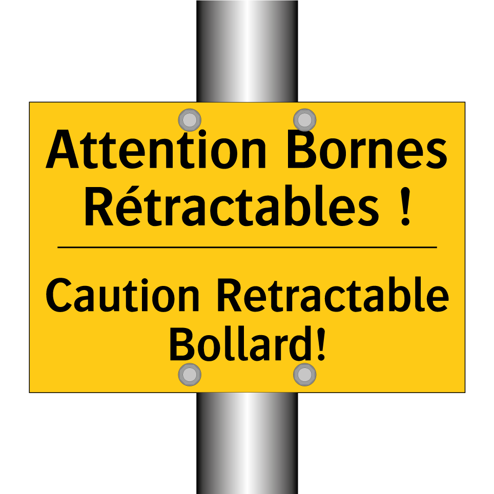 Attention Bornes Rétractables  /.../ - Caution Retractable Bollard!