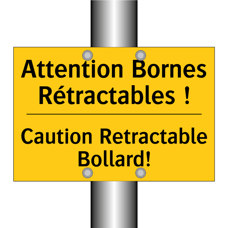 Attention Bornes Rétractables  /.../ - Caution Retractable Bollard!