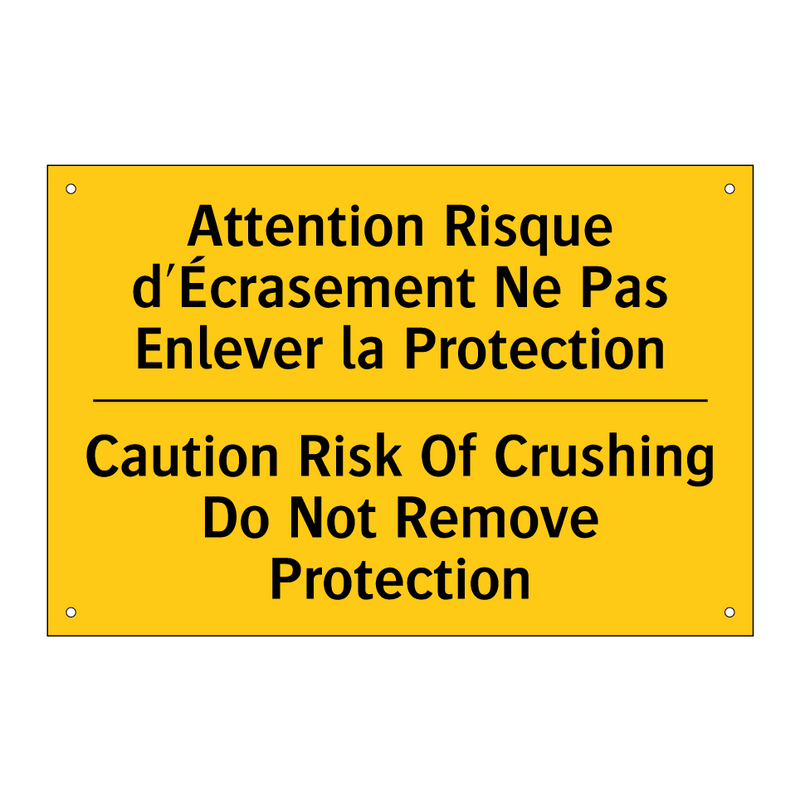 Attention Risque d'Écrasement  /.../ - Caution Risk Of Crushing Do Not  /.../