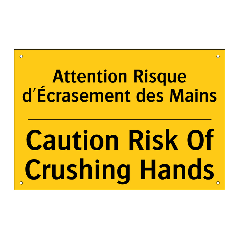 Attention Risque d'Écrasement  /.../ - Caution Risk Of Crushing Hands