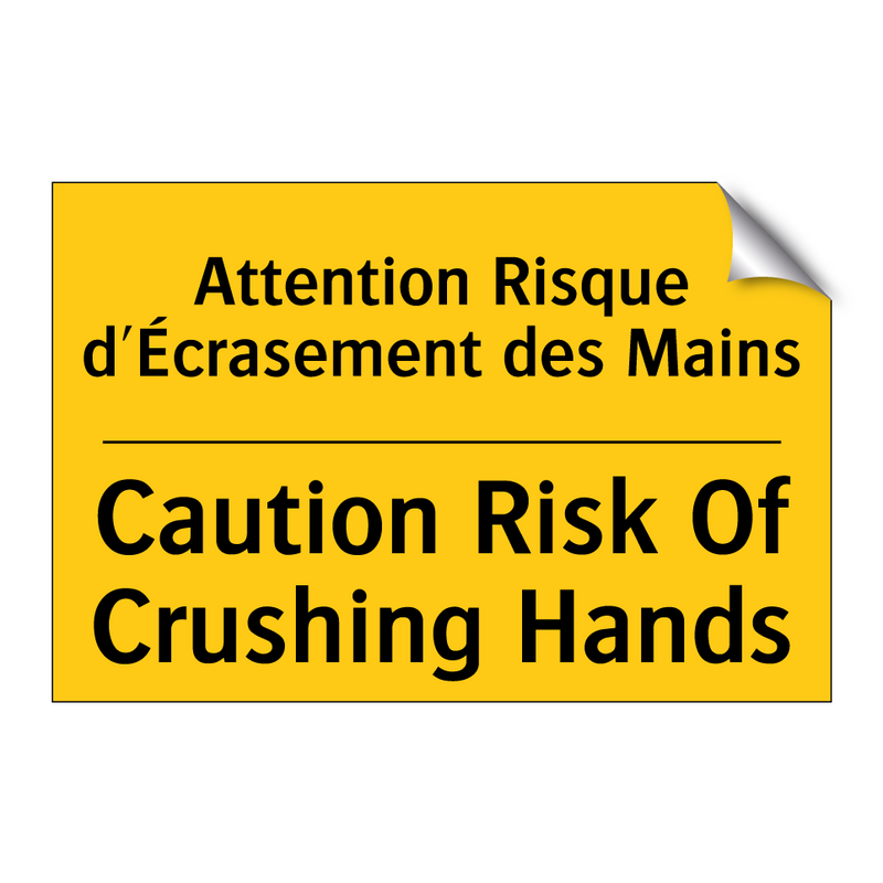 Attention Risque d'Écrasement  /.../ - Caution Risk Of Crushing Hands