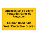 Attention Sel de Voirie Portez  /.../ - Caution Road Salt Wear Protective  /.../