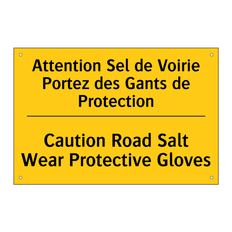 Attention Sel de Voirie Portez  /.../ - Caution Road Salt Wear Protective  /.../