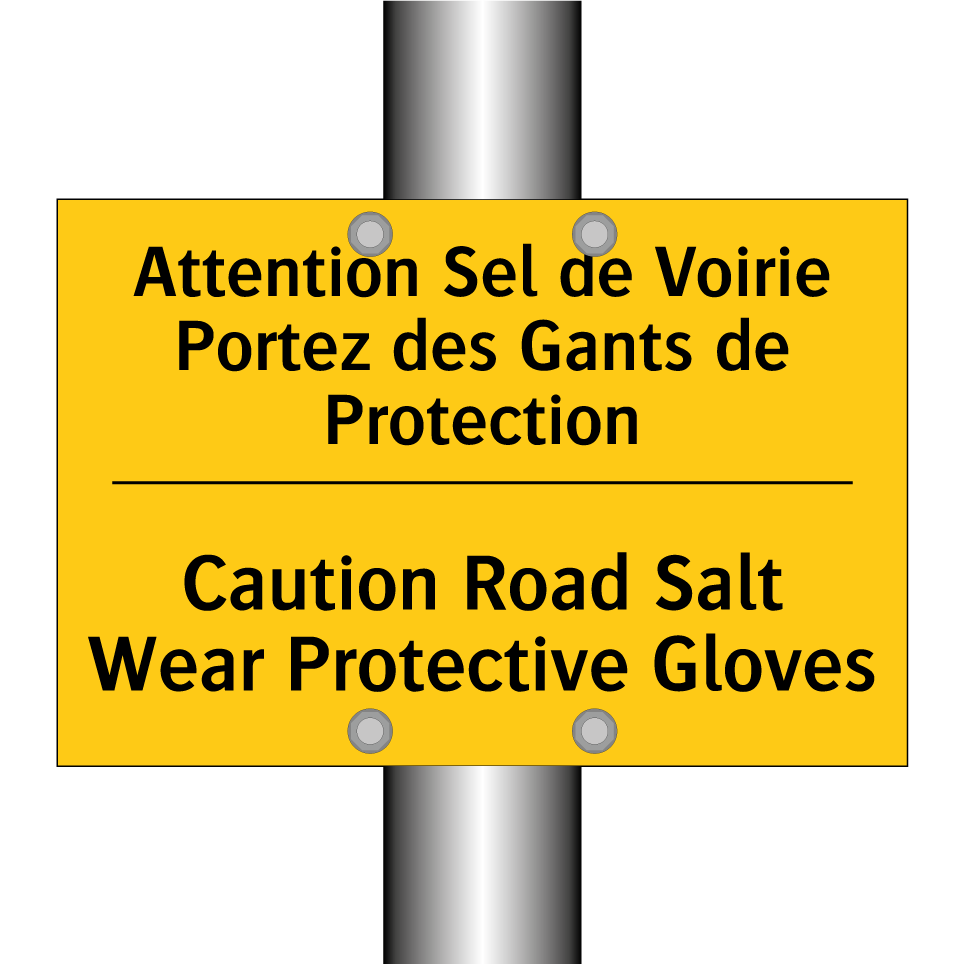 Attention Sel de Voirie Portez  /.../ - Caution Road Salt Wear Protective  /.../