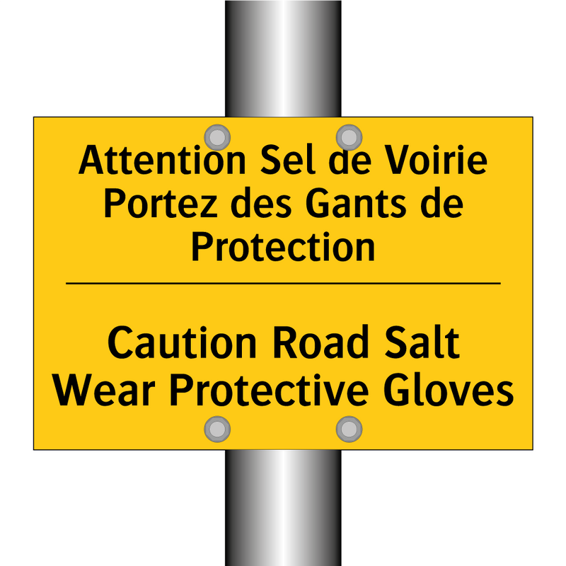 Attention Sel de Voirie Portez  /.../ - Caution Road Salt Wear Protective  /.../
