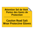 Attention Sel de Voirie Portez  /.../ - Caution Road Salt Wear Protective  /.../