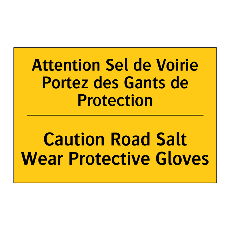 Attention Sel de Voirie Portez  /.../ - Caution Road Salt Wear Protective  /.../