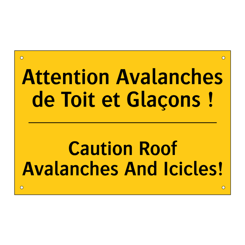 Attention Avalanches de Toit et  /.../ - Caution Roof Avalanches And Icicles! /.../