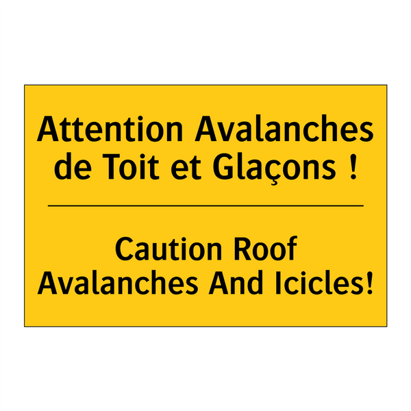 Attention Avalanches de Toit et  /.../ - Caution Roof Avalanches And Icicles! /.../
