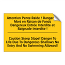 Attention Pente Raide ! Danger  /.../ - Caution Steep Slope! Danger To  /.../