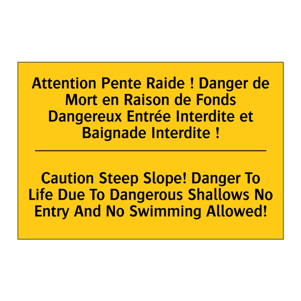 Attention Pente Raide ! Danger  /.../ - Caution Steep Slope! Danger To  /.../