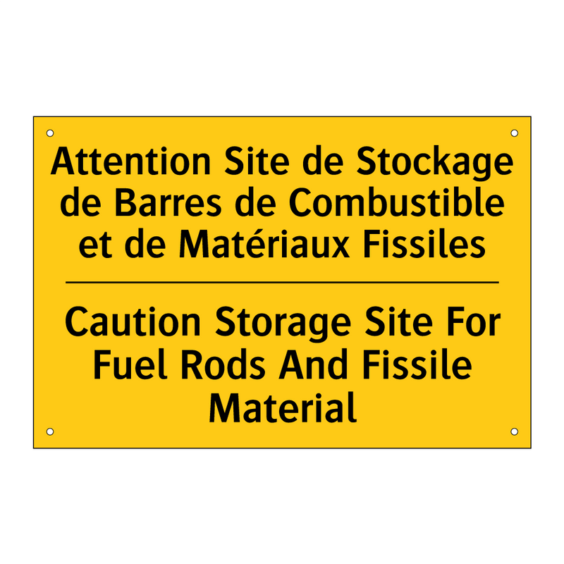 Attention Site de Stockage de  /.../ - Caution Storage Site For Fuel  /.../