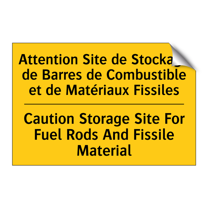 Attention Site de Stockage de  /.../ - Caution Storage Site For Fuel  /.../