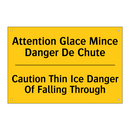 Attention Glace Mince Danger De  /.../ - Caution Thin Ice Danger Of Falling  /.../
