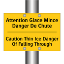 Attention Glace Mince Danger De  /.../ - Caution Thin Ice Danger Of Falling  /.../
