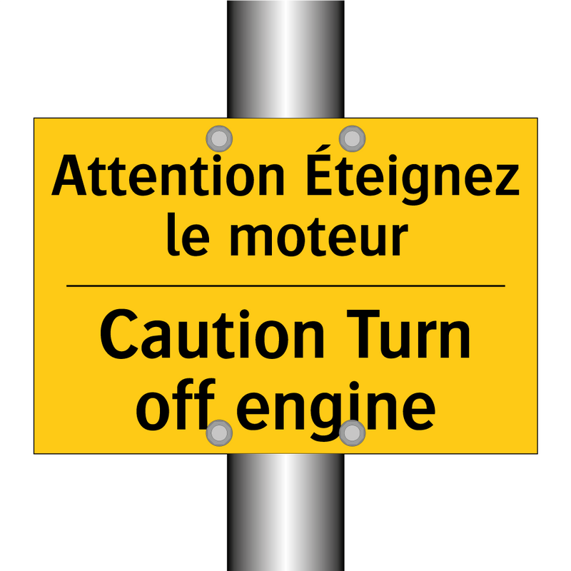 Attention Éteignez le moteur - Caution Turn off engine
