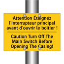 Attention Éteignez l'interrupteur  /.../ - Caution Turn Off The Main Switch  /.../