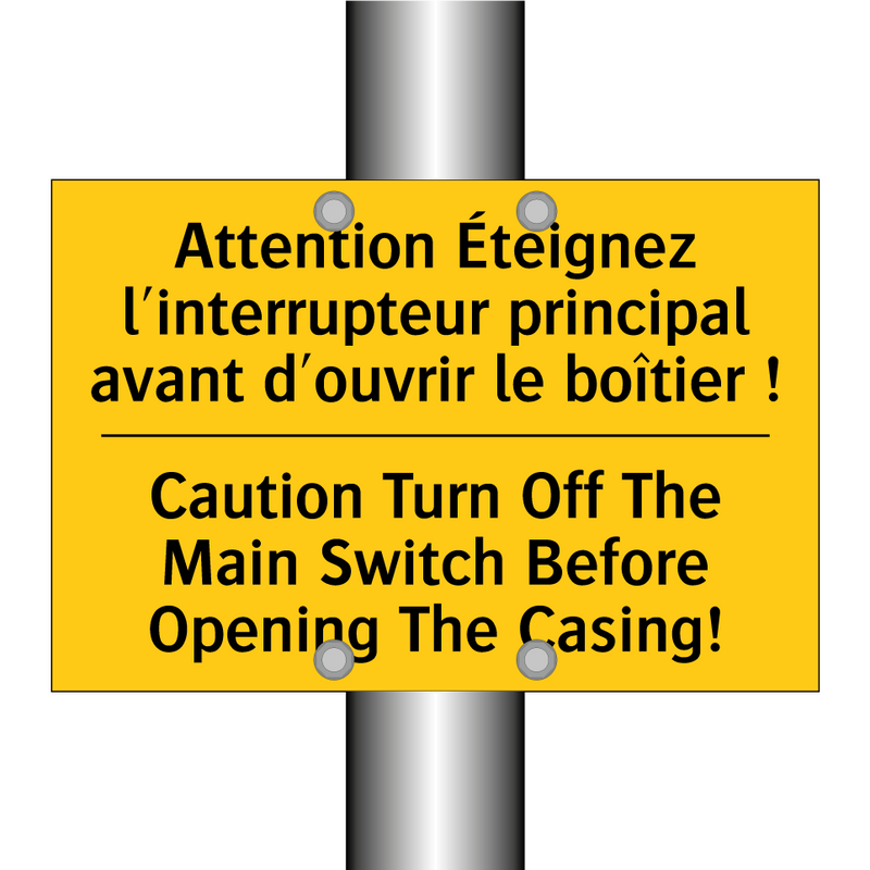 Attention Éteignez l'interrupteur  /.../ - Caution Turn Off The Main Switch  /.../