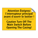 Attention Éteignez l'interrupteur  /.../ - Caution Turn Off The Main Switch  /.../