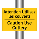 Attention Utilisez les couverts /.../ - Caution Use Cutlery