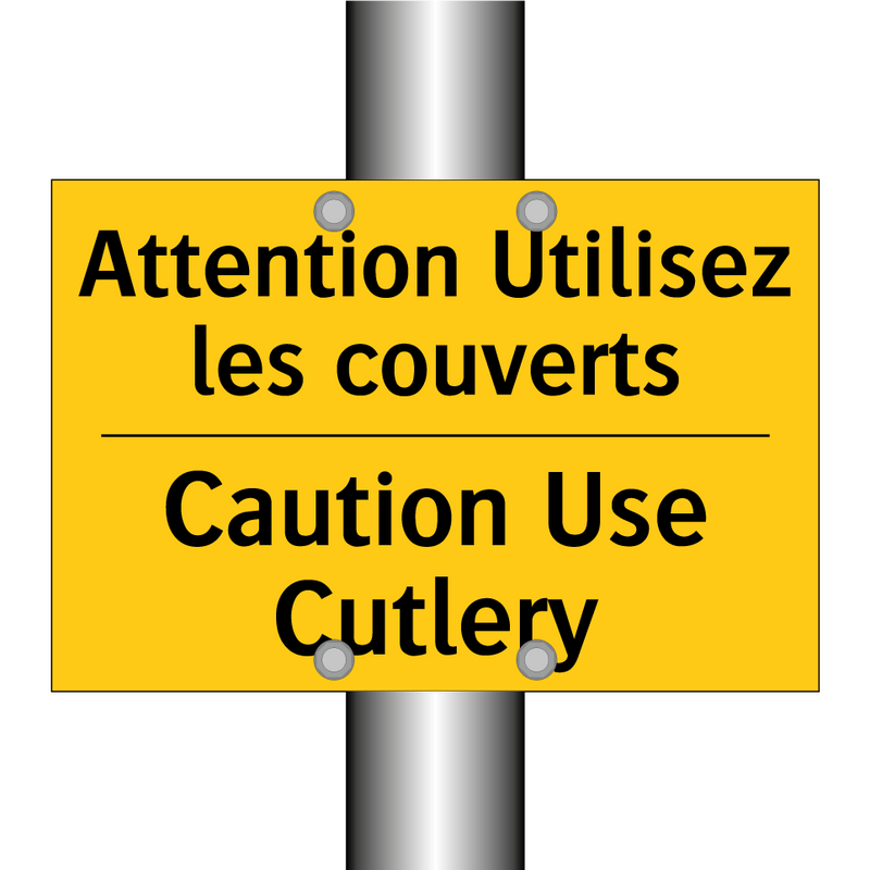 Attention Utilisez les couverts /.../ - Caution Use Cutlery