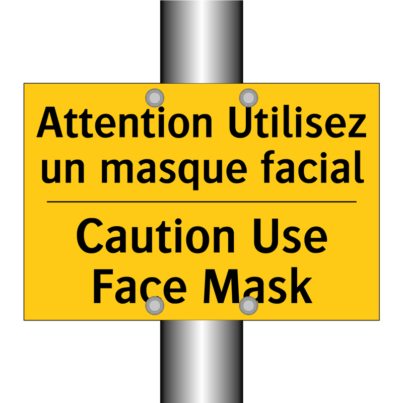 Attention Utilisez un masque facial /.../ - Caution Use Face Mask