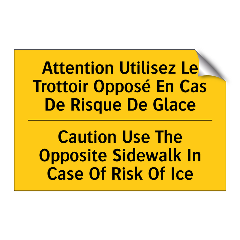 Attention Utilisez Le Trottoir  /.../ - Caution Use The Opposite Sidewalk  /.../
