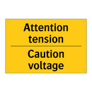 Attention tension - Caution voltage