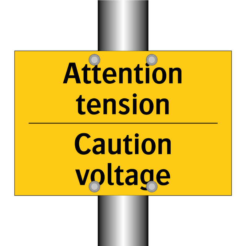 Attention tension - Caution voltage