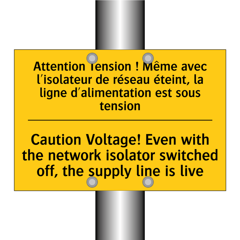 Attention Tension ! Même avec  /.../ - Caution Voltage! Even with the  /.../