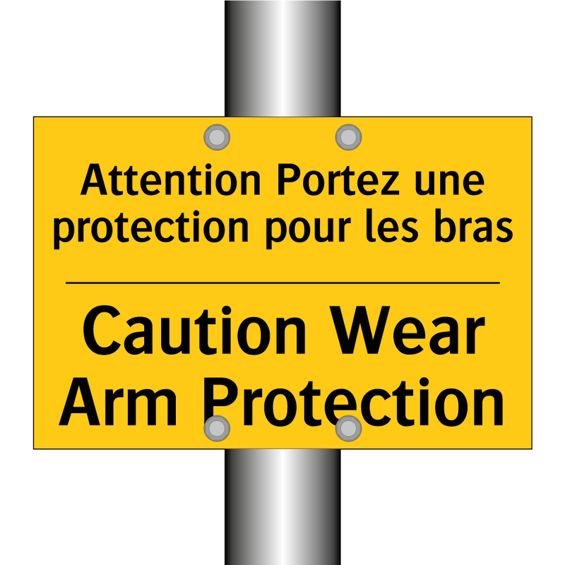 Attention Portez une protection  /.../ - Caution Wear Arm Protection