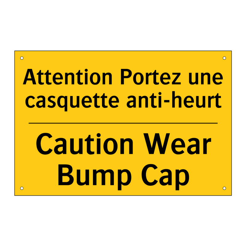 Attention Portez une casquette  /.../ - Caution Wear Bump Cap