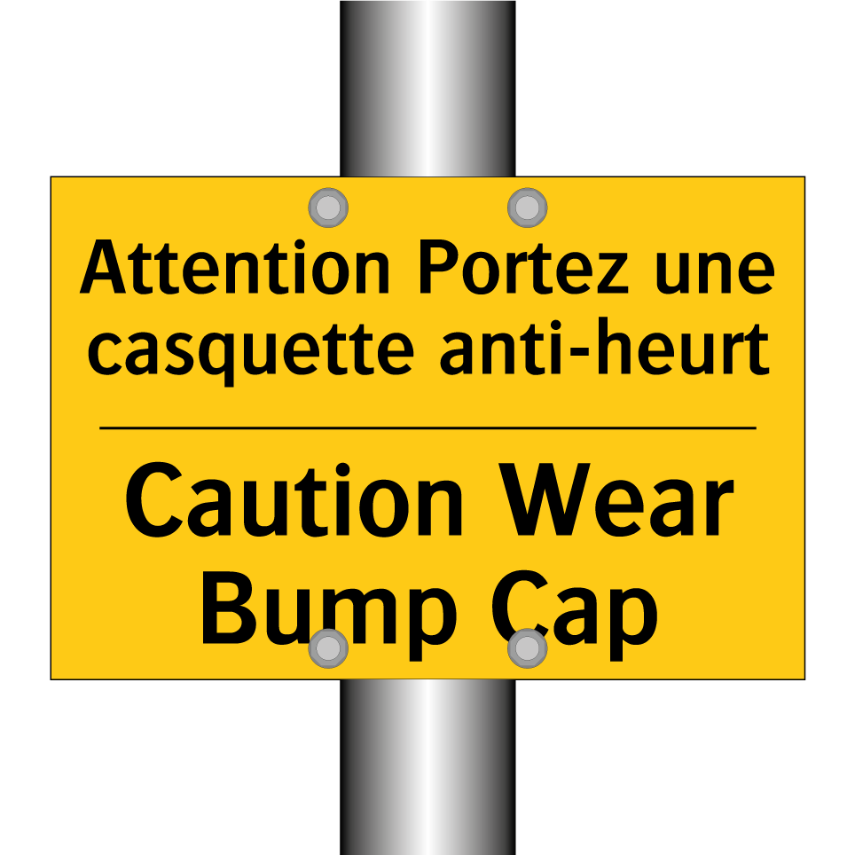 Attention Portez une casquette  /.../ - Caution Wear Bump Cap