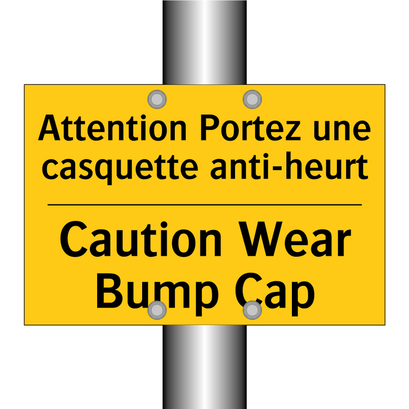 Attention Portez une casquette  /.../ - Caution Wear Bump Cap