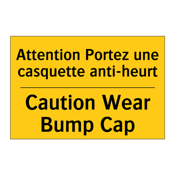 Attention Portez une casquette  /.../ - Caution Wear Bump Cap
