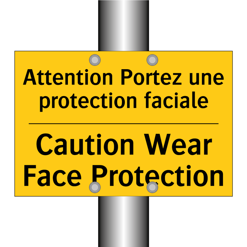 Attention Portez une protection  /.../ - Caution Wear Face Protection