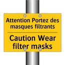 Attention Portez des masques filtrants /.../ - Caution Wear filter masks