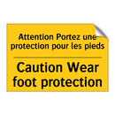 Attention Portez une protection  /.../ - Caution Wear foot protection