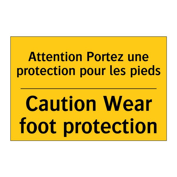 Attention Portez une protection  /.../ - Caution Wear foot protection