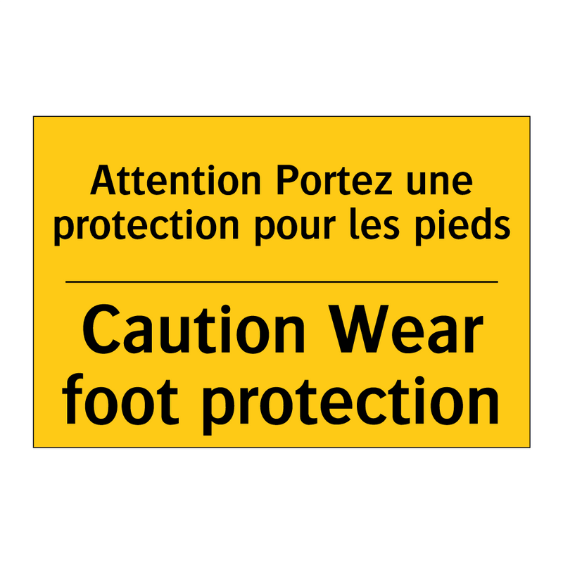Attention Portez une protection  /.../ - Caution Wear foot protection