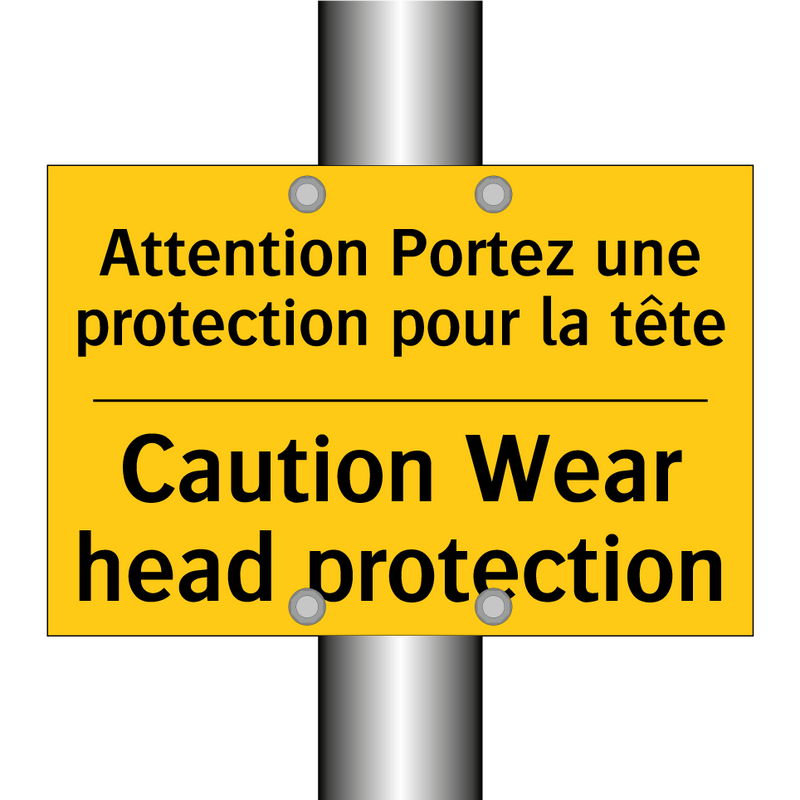 Attention Portez une protection  /.../ - Caution Wear head protection