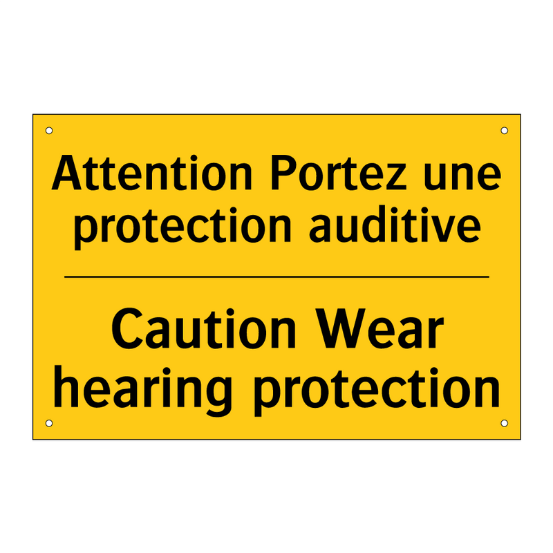 Attention Portez une protection  /.../ - Caution Wear hearing protection /.../