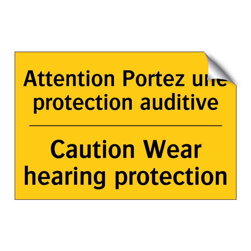 Attention Portez une protection  /.../ - Caution Wear hearing protection /.../