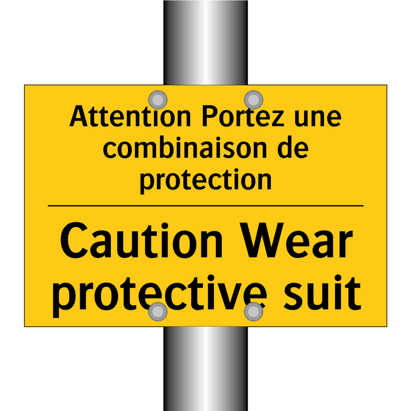 Attention Portez une combinaison  /.../ - Caution Wear protective suit