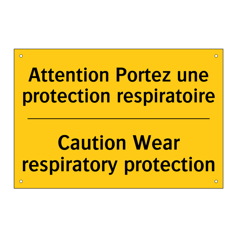 Attention Portez une protection  /.../ - Caution Wear respiratory protection /.../