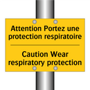 Attention Portez une protection  /.../ - Caution Wear respiratory protection /.../