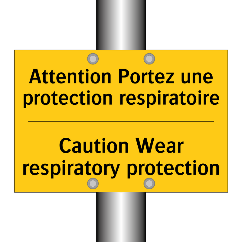 Attention Portez une protection  /.../ - Caution Wear respiratory protection /.../