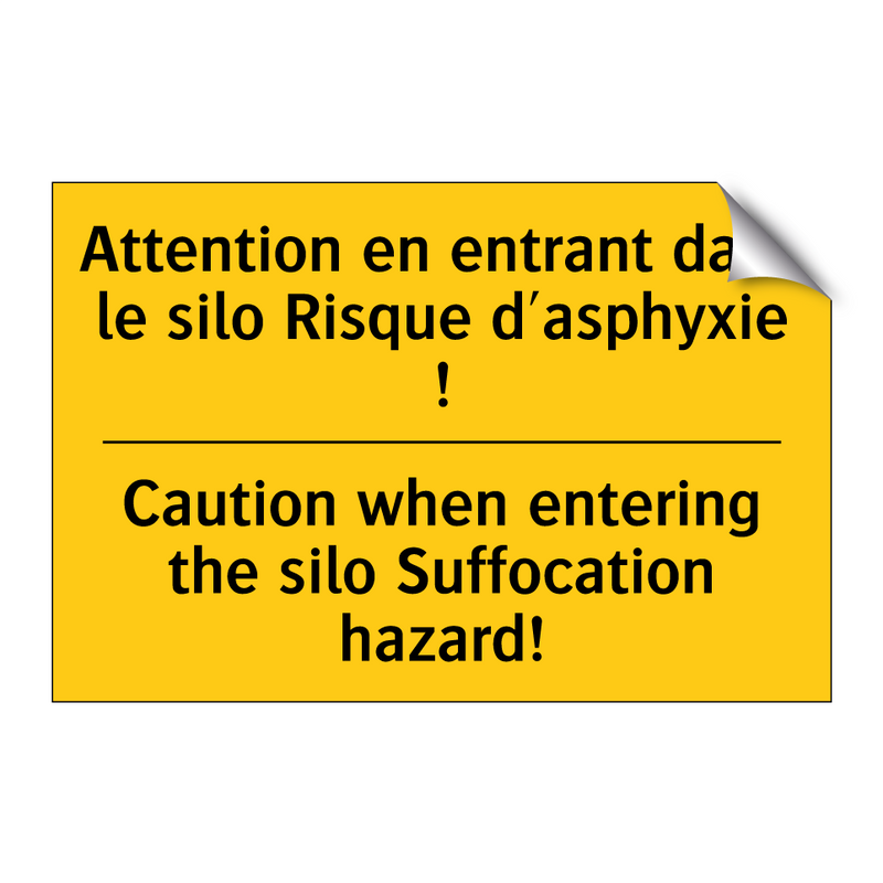 Attention en entrant dans le silo  /.../ - Caution when entering the silo  /.../